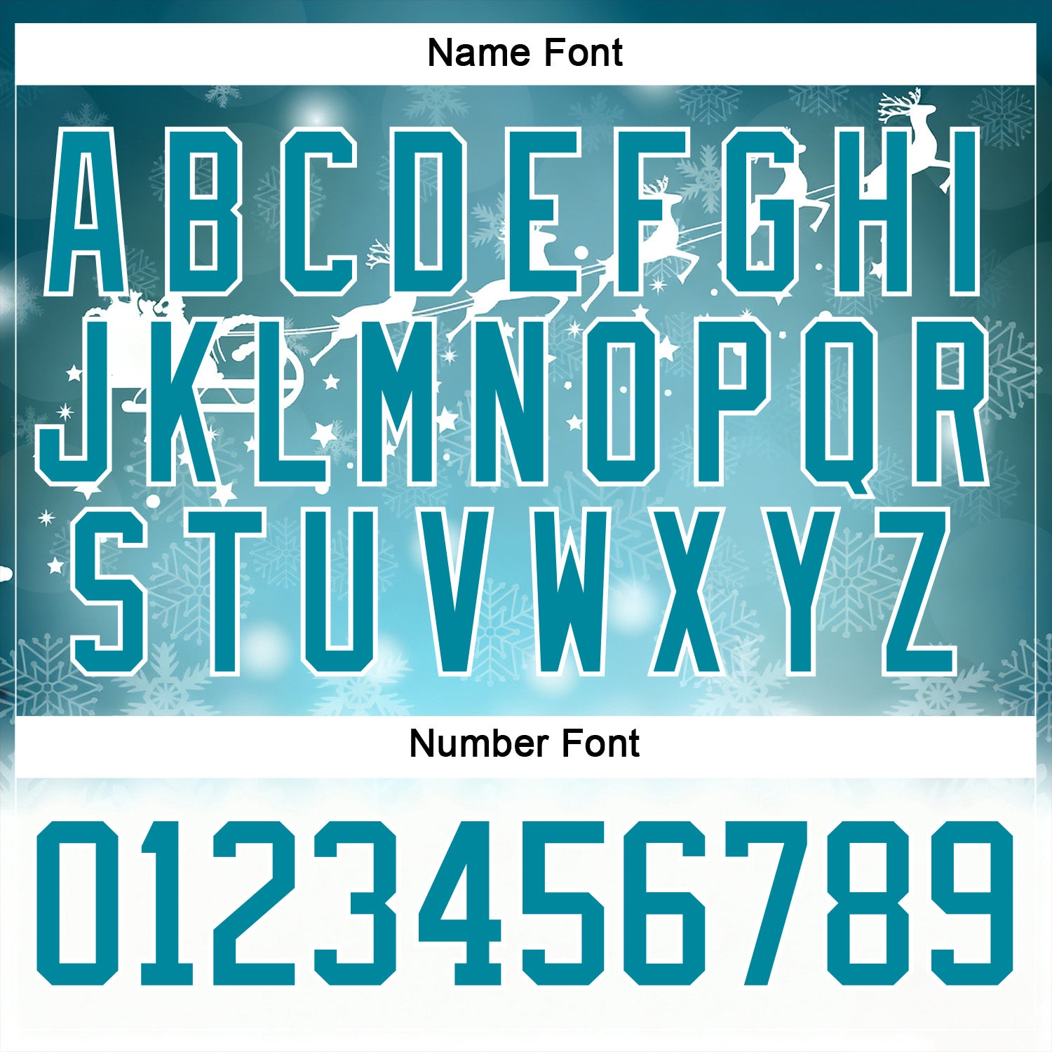 Custom Teal Teal-White 3D Christmas Reindeer Hockey Lace Neck Jersey