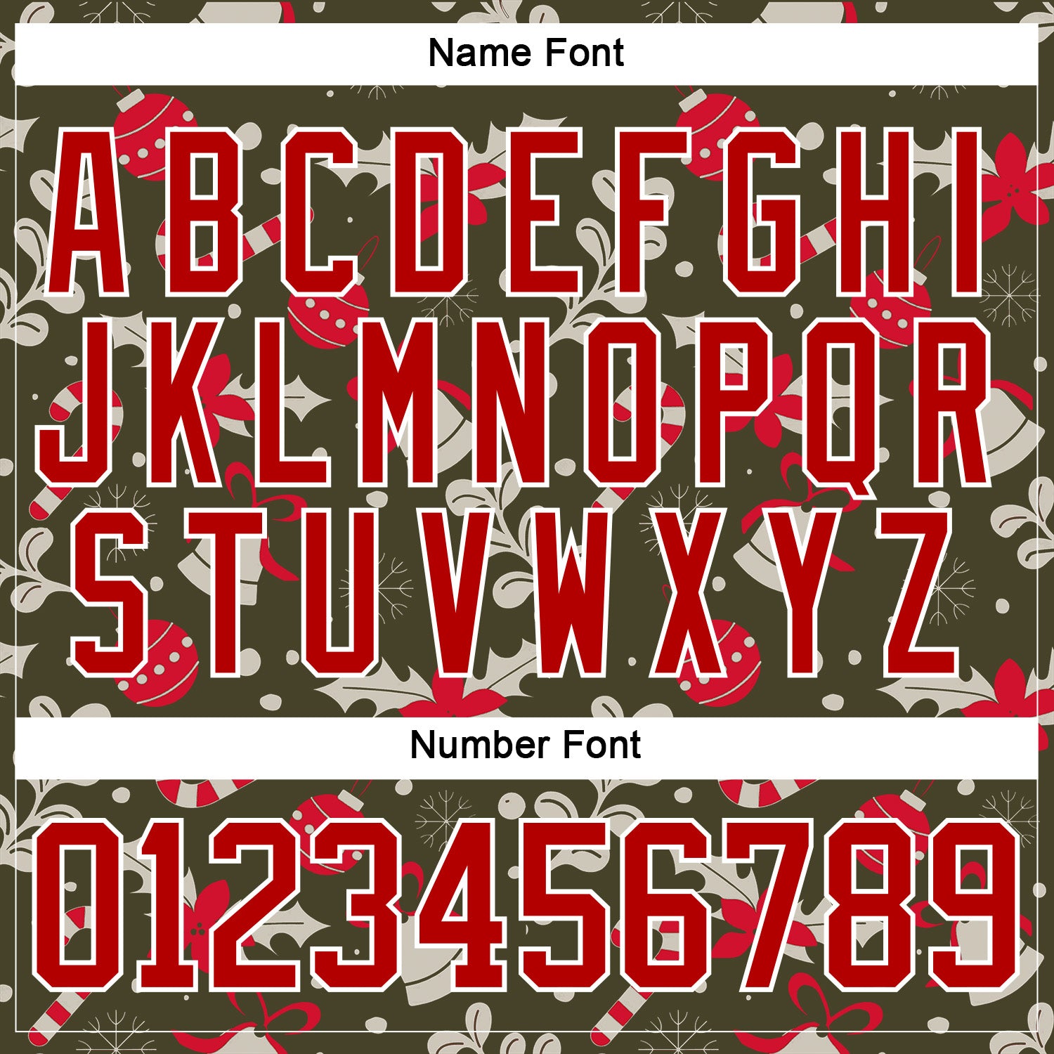 Custom Olive Red-White 3D Christmas Hockey Lace Neck Jersey