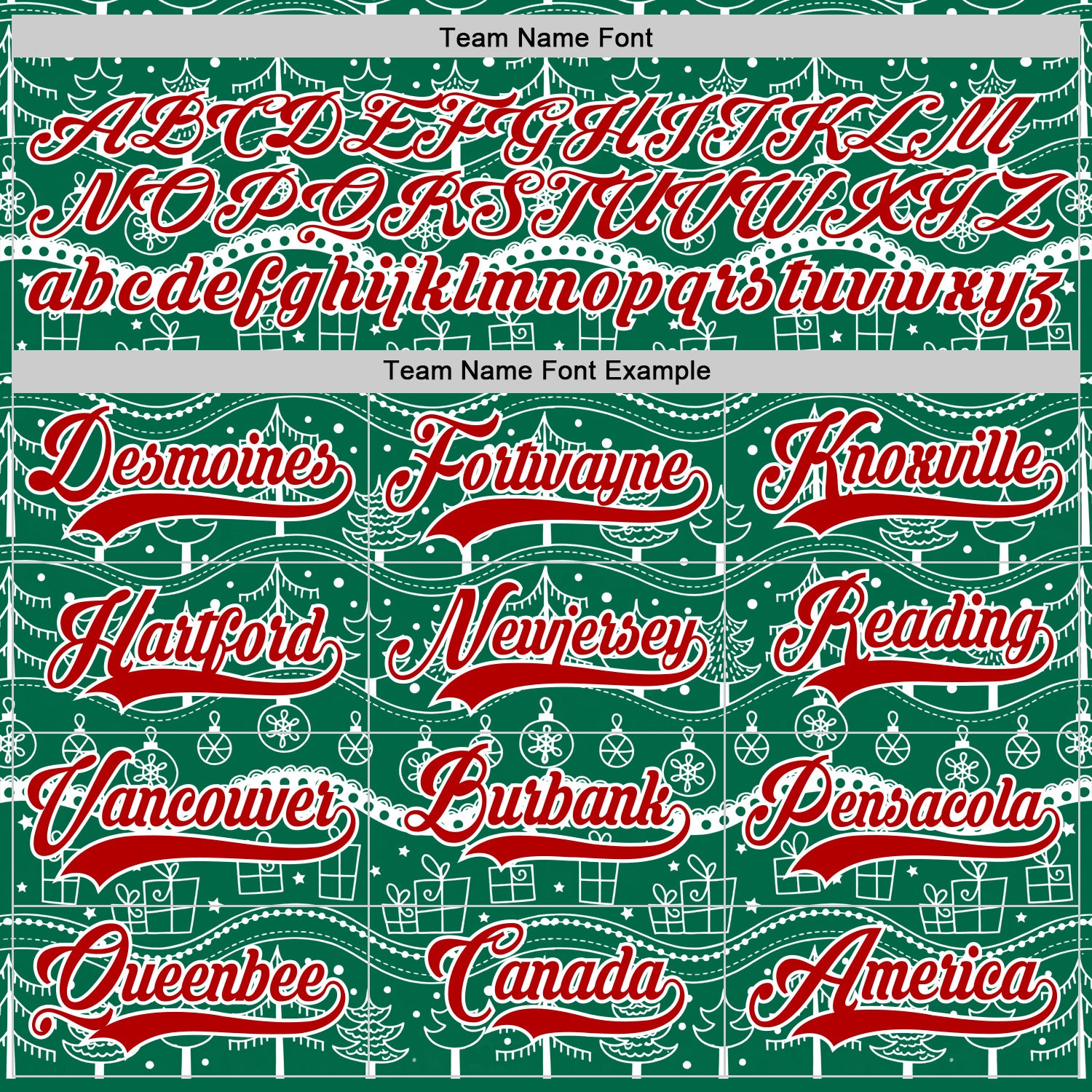 Custom Kelly Green Red-White 3D Christmas Hockey Lace Neck Jersey