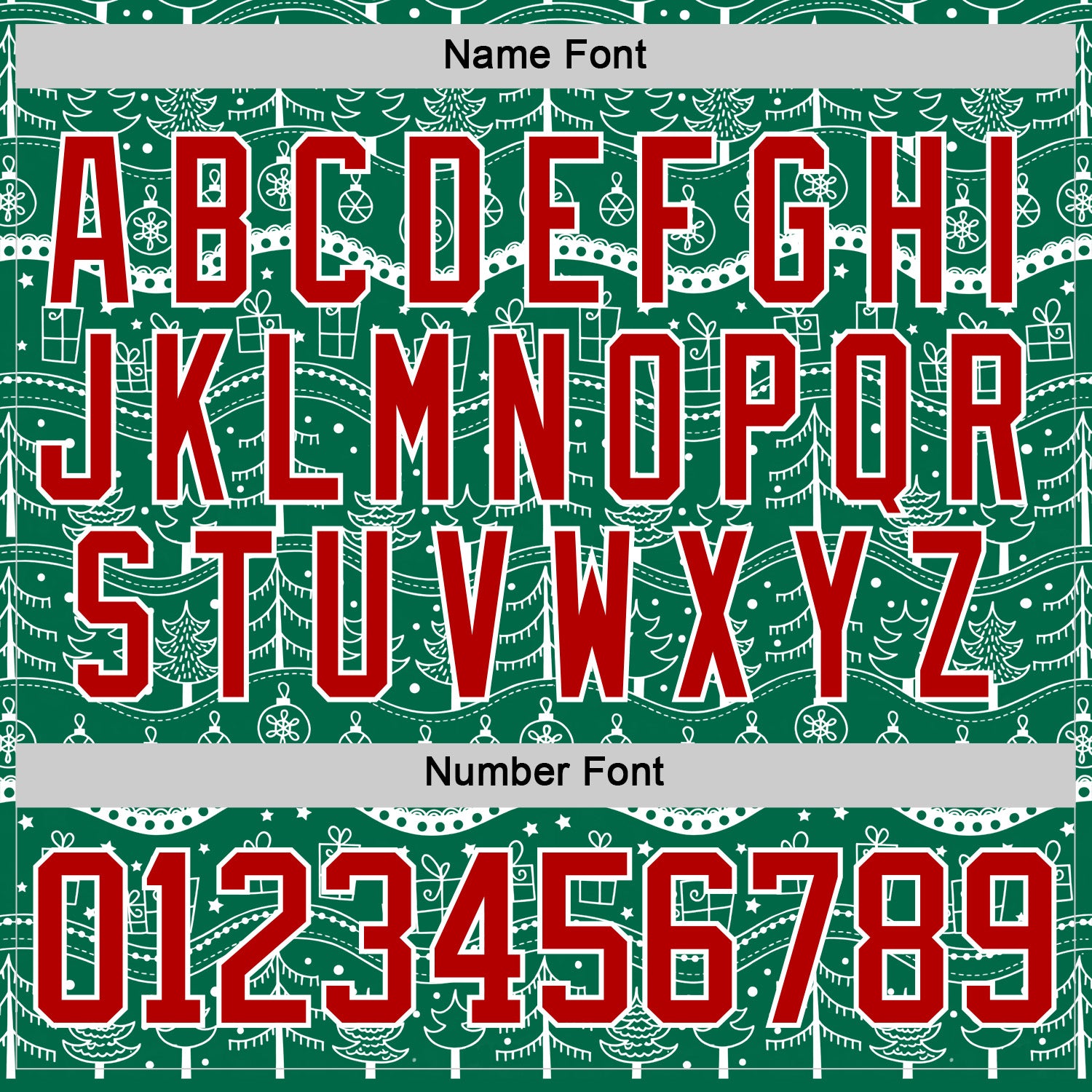 Custom Kelly Green Red-White 3D Christmas Hockey Lace Neck Jersey