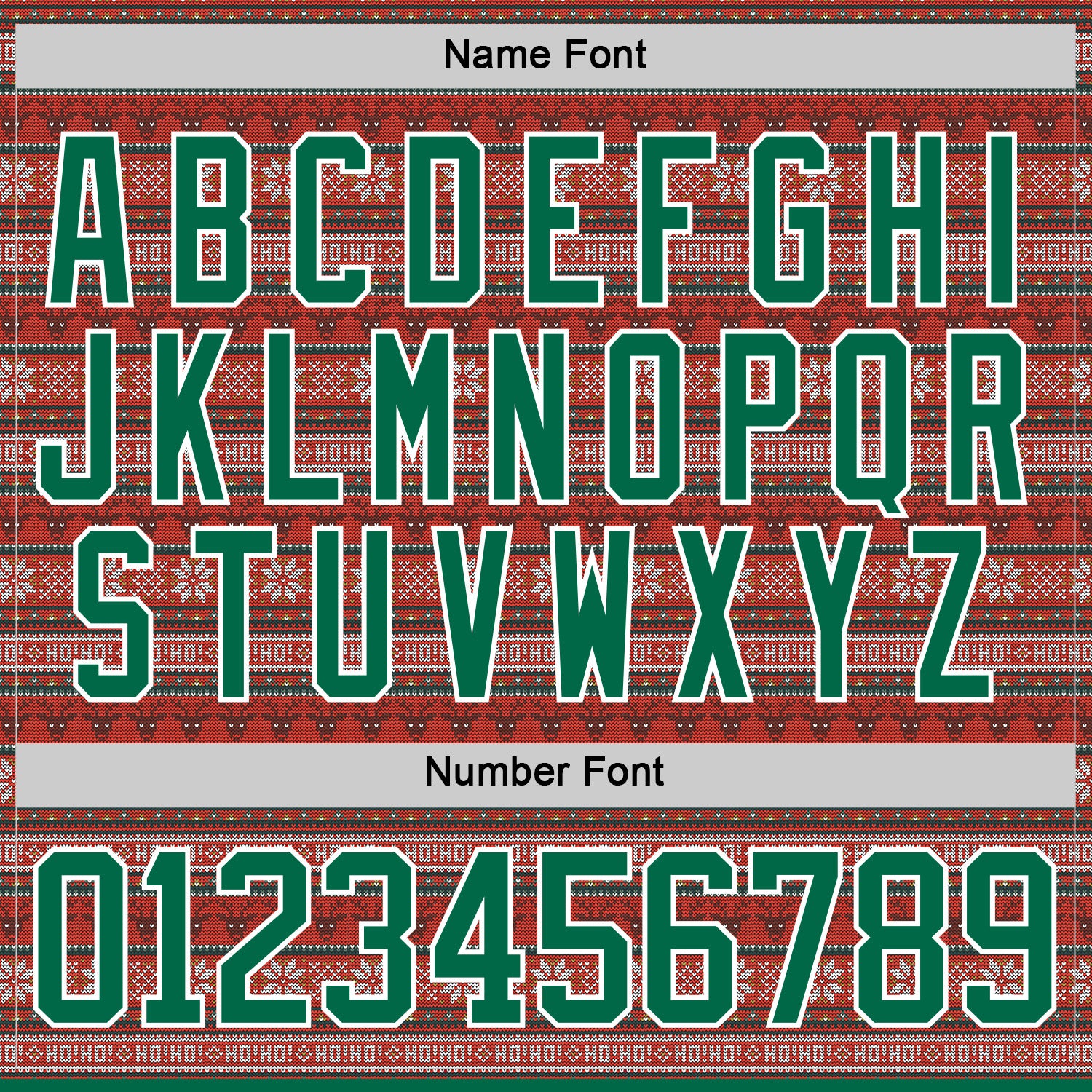 Custom Red Kelly Green-White 3D Christmas Ugly Sweater Hockey Lace Neck Jersey