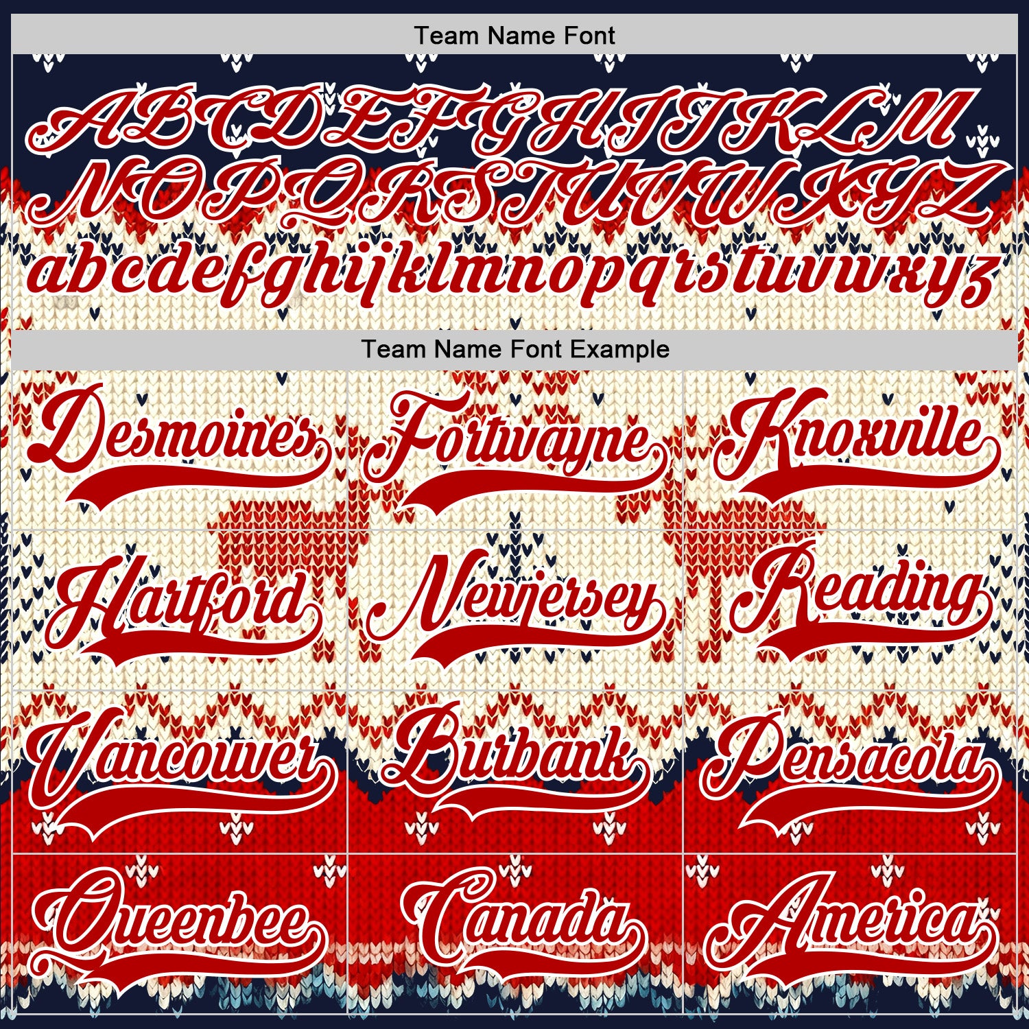 Custom Navy Red-White 3D Christmas Ugly Sweater Hockey Lace Neck Jersey