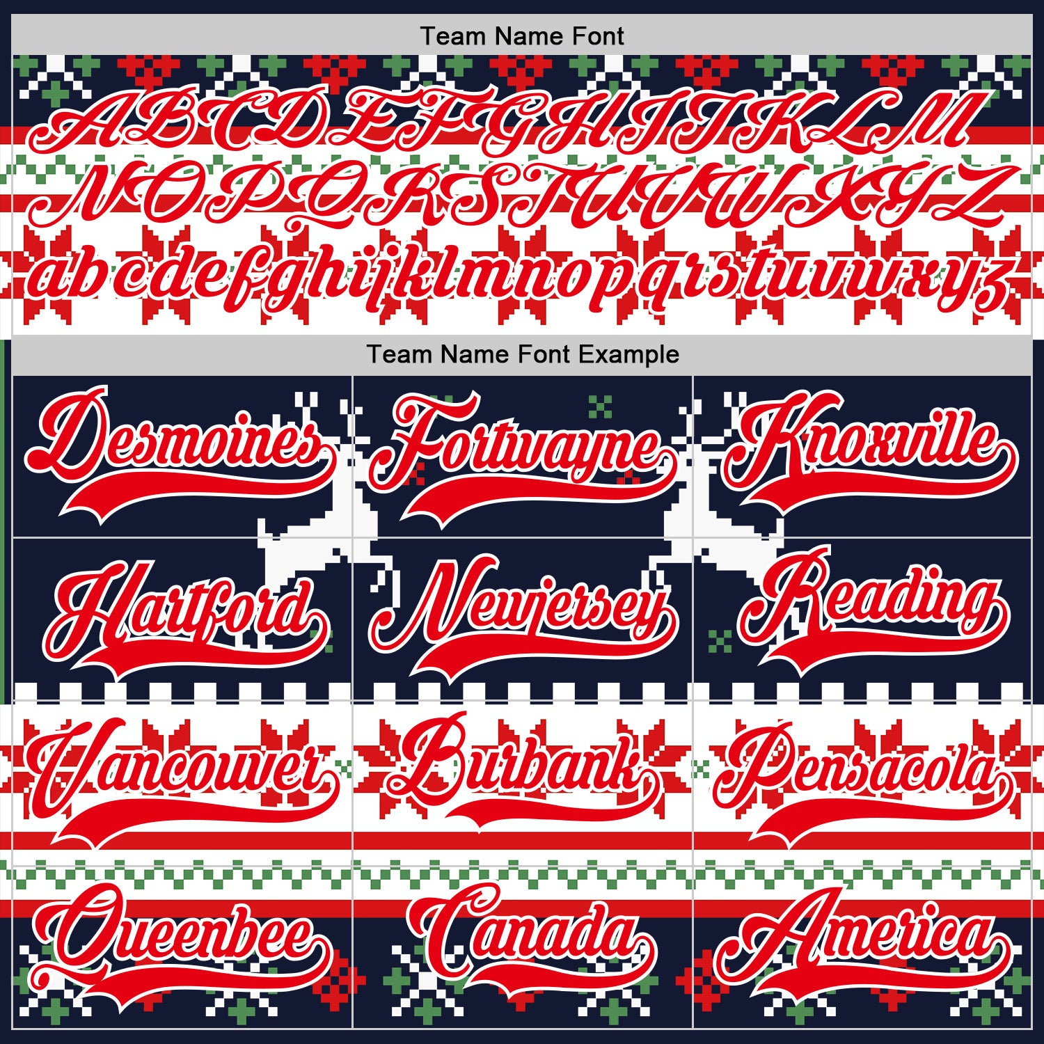 Custom Navy Fire Red-White 3D Christmas Ugly Sweater Hockey Lace Neck Jersey