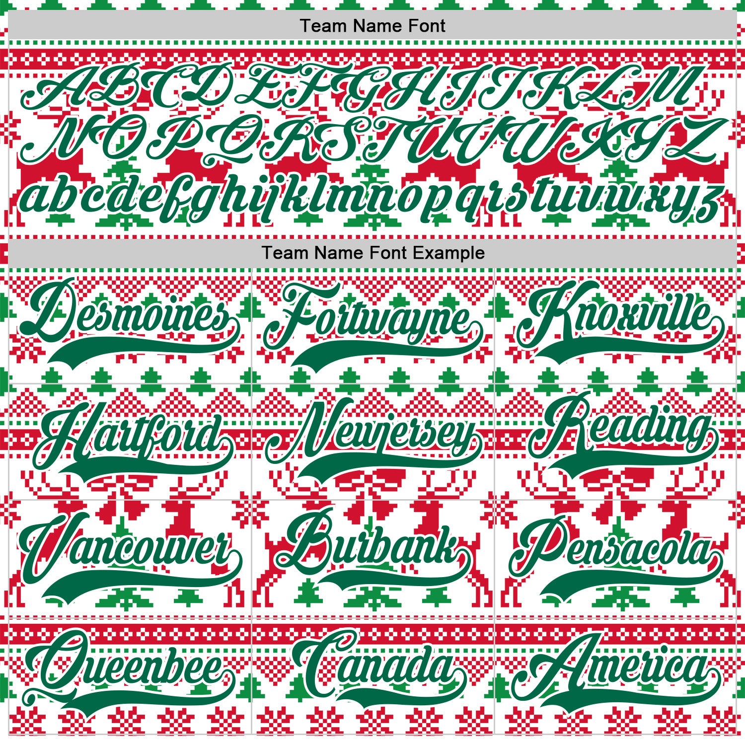 Custom Red Kelly Green-White 3D Christmas Ugly Sweater Hockey Lace Neck Jersey