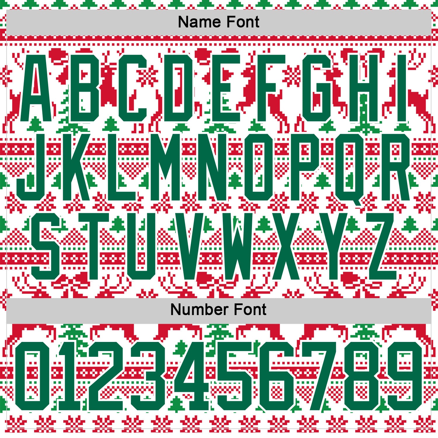 Custom Red Kelly Green-White 3D Christmas Ugly Sweater Hockey Lace Neck Jersey