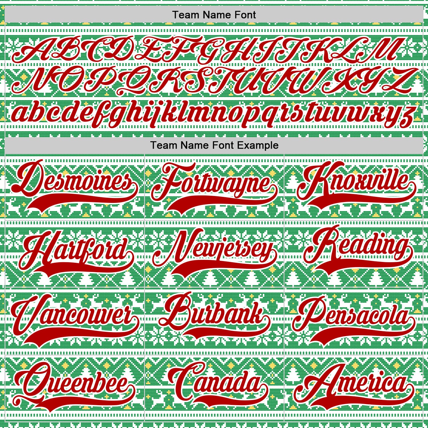 Custom Kelly Green Red-White 3D Christmas Ugly Sweater Hockey Lace Neck Jersey