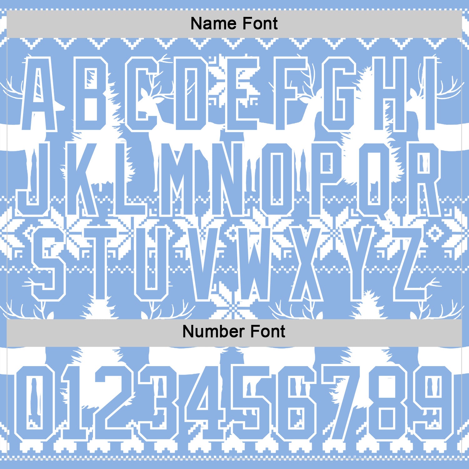 Custom White Light Blue-White 3D Christmas Ugly Sweater Hockey Lace Neck Jersey