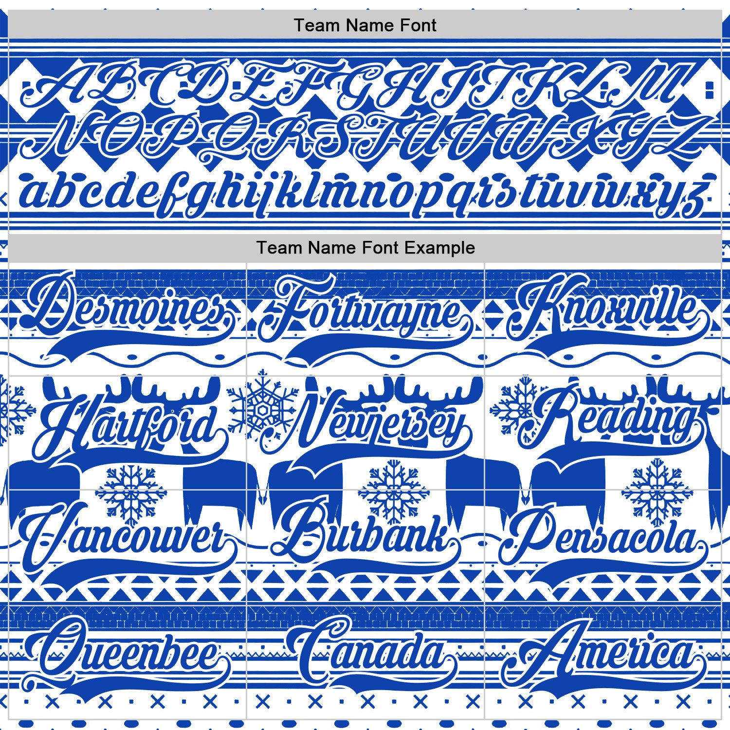 Custom White Thunder Blue-White 3D Christmas Ugly Sweater Hockey Lace Neck Jersey