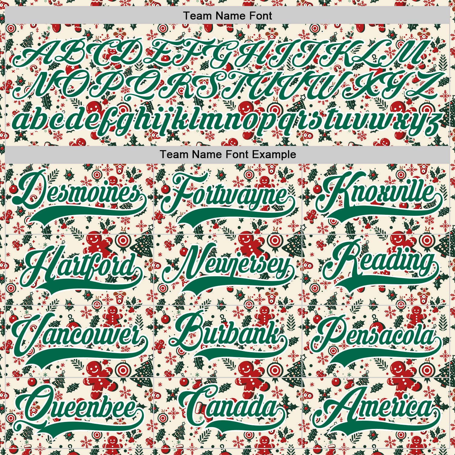 Custom Cream Kelly Green-White 3D Christmas Hockey Lace Neck Jersey