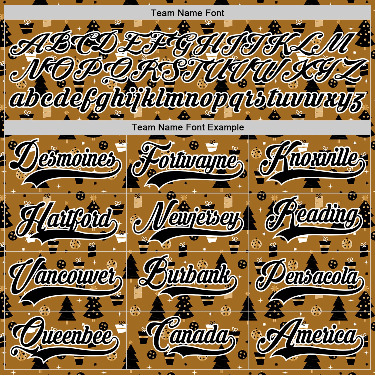 Custom Old Gold Black-White 3D Christmas Hockey Lace Neck Jersey