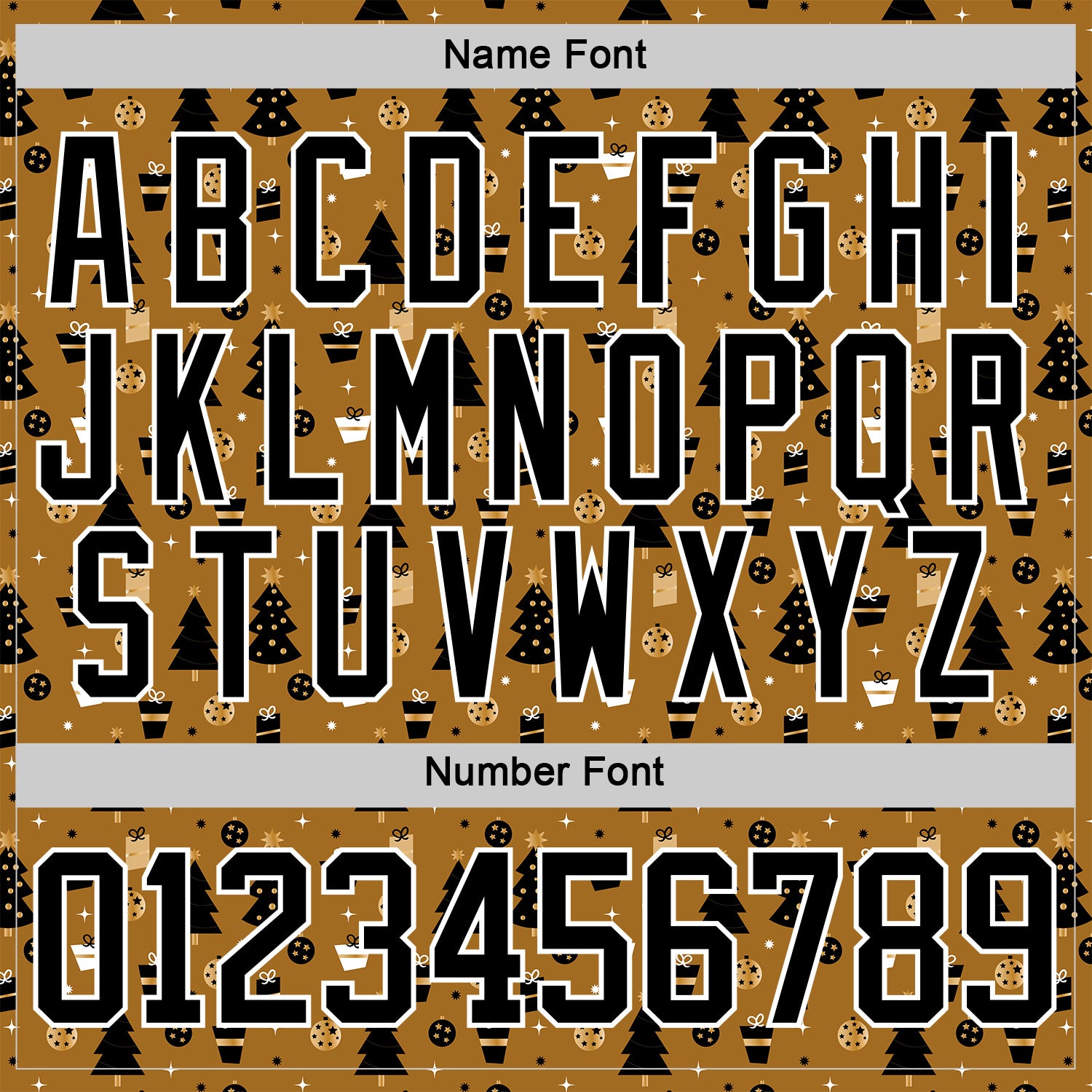 Custom Old Gold Black-White 3D Christmas Hockey Lace Neck Jersey