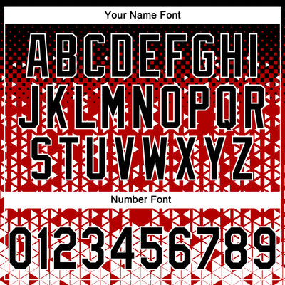 Custom Stitched Red Black-White 3D Pattern Design Geometrico Graph Sports Pullover Sweatshirt Hoodie