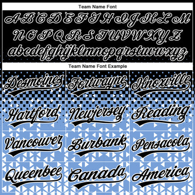 Custom Stitched Light Blue Black-White 3D Pattern Design Geometrico Graph Sports Pullover Sweatshirt Hoodie