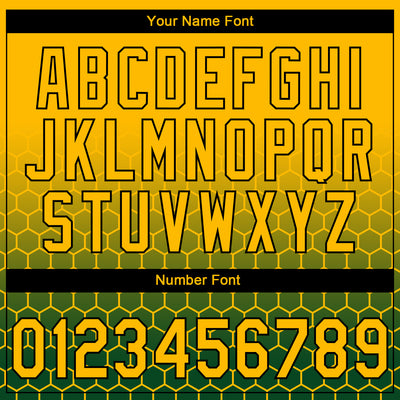 Custom Stitched Green Gold-Black 3D Pattern Design Geometrico Graph Sports Pullover Sweatshirt Hoodie