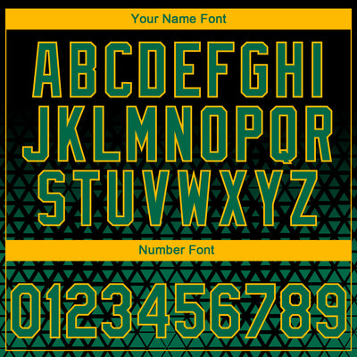 Custom Stitched Black Kelly Green-Gold 3D Pattern Design Geometrico Graph Sports Pullover Sweatshirt Hoodie