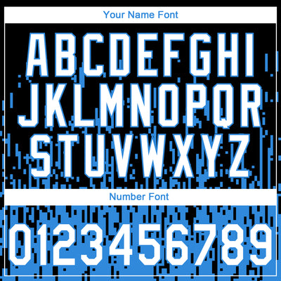 Custom Stitched Black White-Powder Blue 3D Pattern Design Abstract Shape Sports Pullover Sweatshirt Hoodie