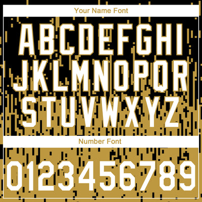 Custom Stitched Black White-Old Gold 3D Pattern Design Abstract Shape Sports Pullover Sweatshirt Hoodie