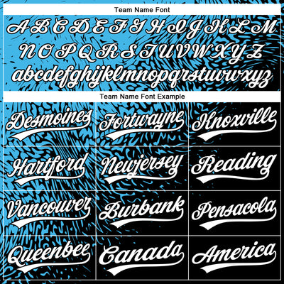 Custom Stitched Sky Blue White-Black 3D Pattern Design Abstract Shape Sports Pullover Sweatshirt Hoodie