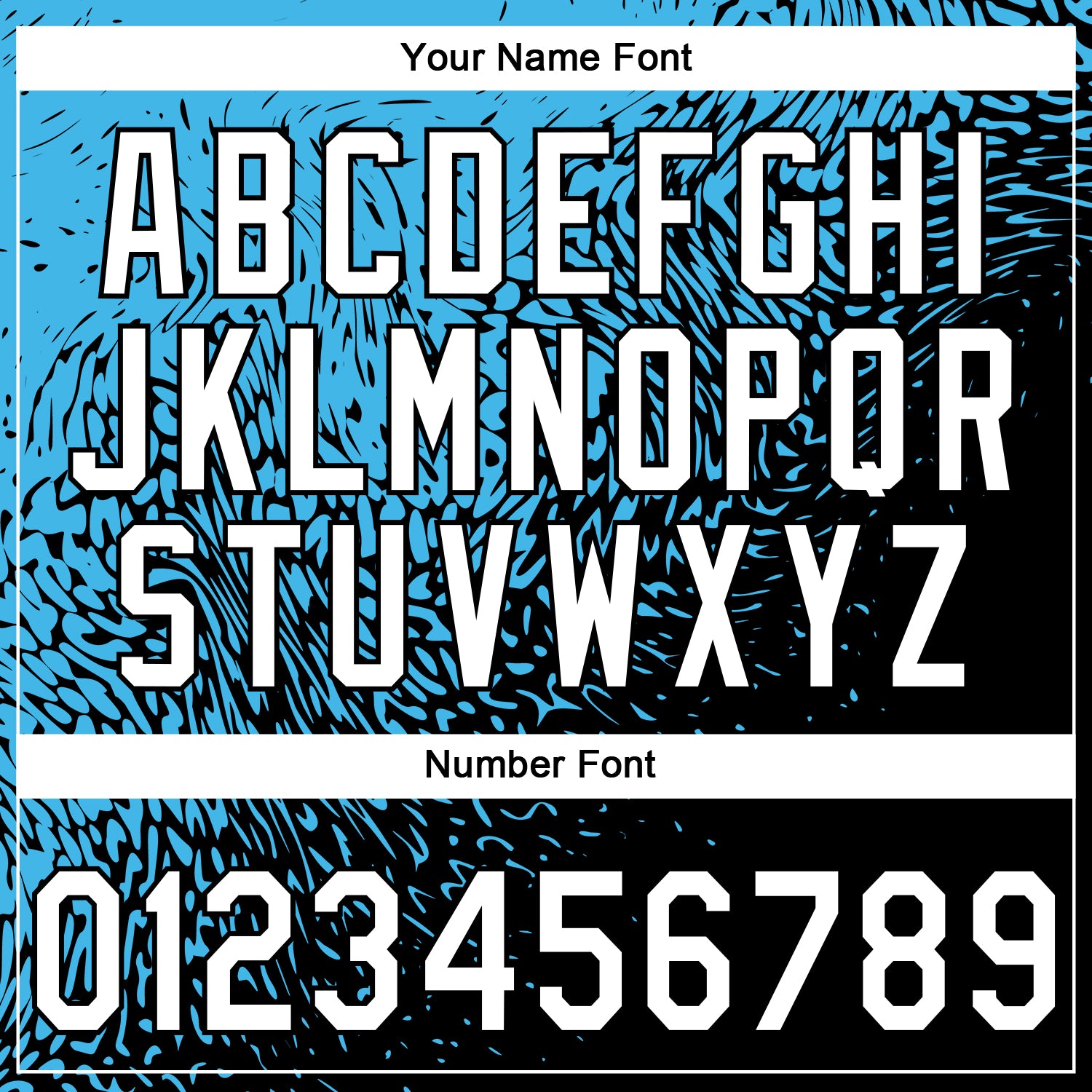 Custom Stitched Sky Blue White-Black 3D Pattern Design Abstract Shape Sports Pullover Sweatshirt Hoodie