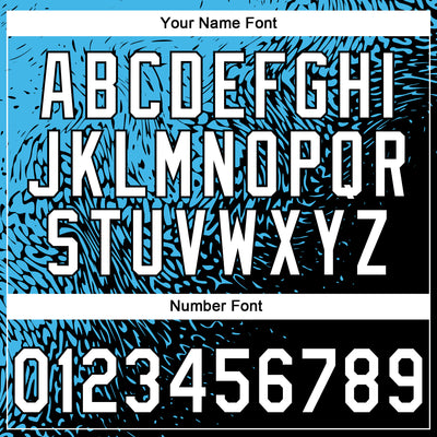 Custom Stitched Sky Blue White-Black 3D Pattern Design Abstract Shape Sports Pullover Sweatshirt Hoodie