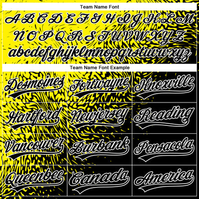 Custom Stitched Light Yellow Black-White 3D Pattern Design Abstract Shape Sports Pullover Sweatshirt Hoodie