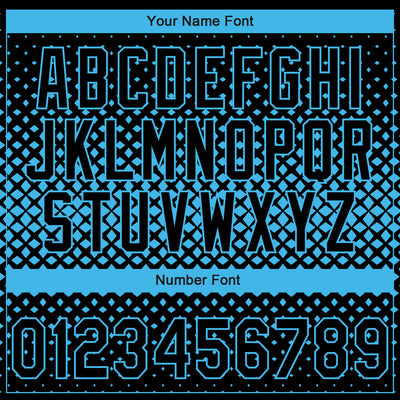 Custom Stitched Black Black-Sky Blue 3D Pattern Design Geometrico Graph Sports Pullover Sweatshirt Hoodie