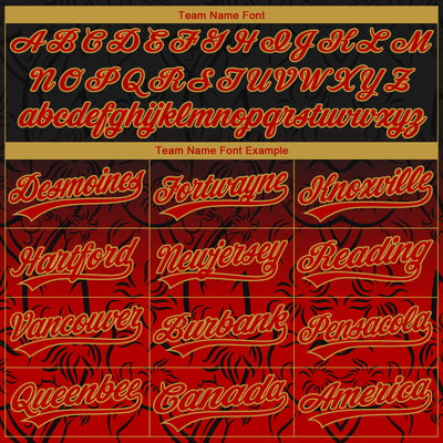 Custom Stitched Black Red-Old Gold 3D Pattern Design Leopardo Sports Pullover Sweatshirt Hoodie