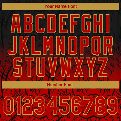 Custom Stitched Black Red-Old Gold 3D Pattern Design Leopardo Sports Pullover Sweatshirt Hoodie