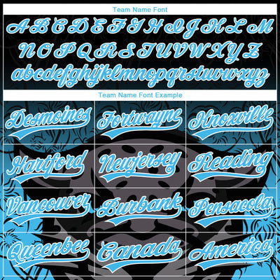 Custom Stitched Black Sky Blue-White 3D Pattern Design Leopardo Sports Pullover Sweatshirt Hoodie