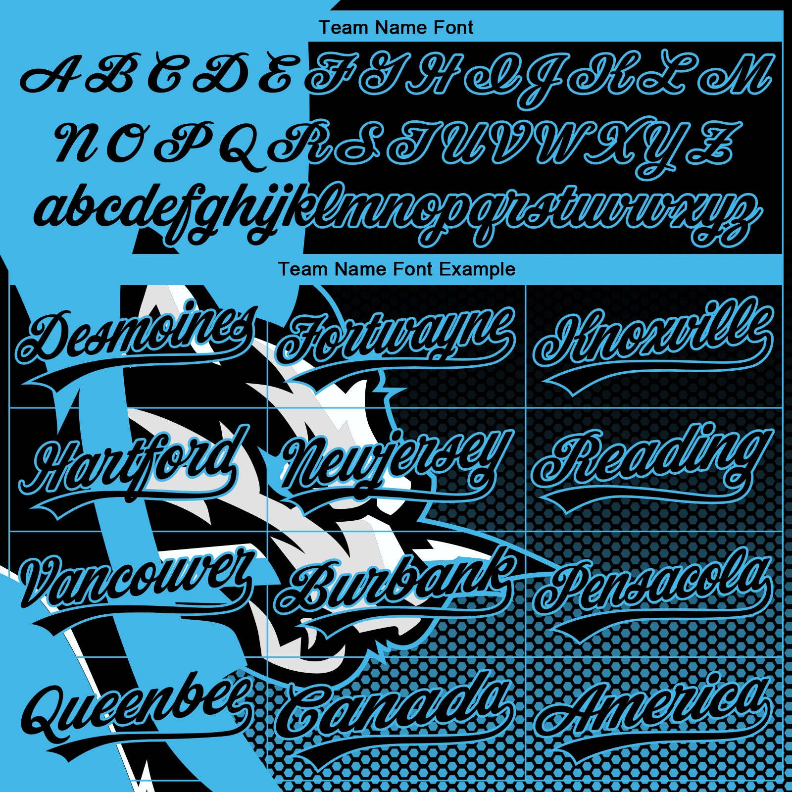 Custom Stitched Black Black-Sky Blue 3D Pattern Design Wolf Sports Pullover Sweatshirt Hoodie