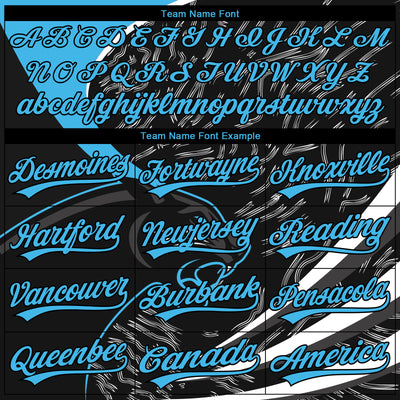 Custom Stitched Black Sky Blue-Black 3D Pattern Design Leopardo Sports Pullover Sweatshirt Hoodie