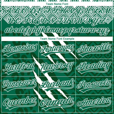 Custom Stitched Green Kelly Green-White 3D Pattern Design Leopardo Sports Pullover Sweatshirt Hoodie