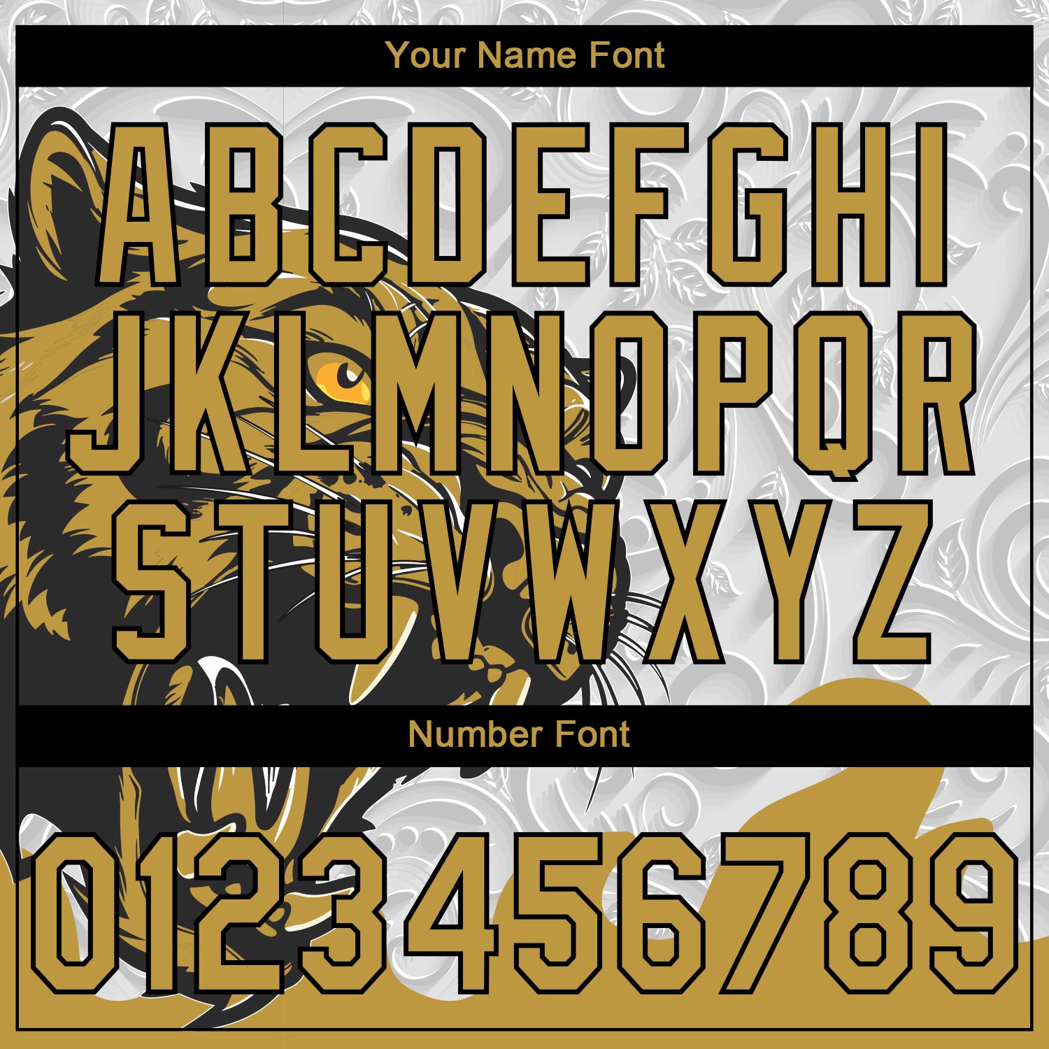 Custom Stitched Gray Old Gold-Black 3D Pattern Design Leopardo Sports Pullover Sweatshirt Hoodie