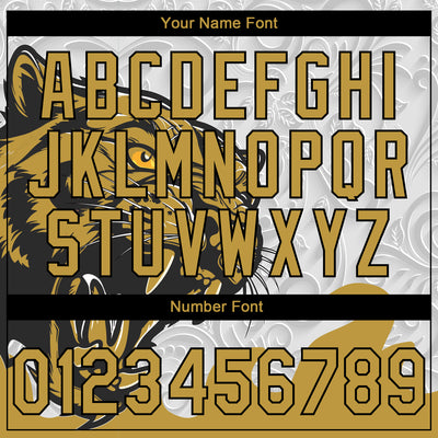 Custom Stitched Gray Old Gold-Black 3D Pattern Design Leopardo Sports Pullover Sweatshirt Hoodie