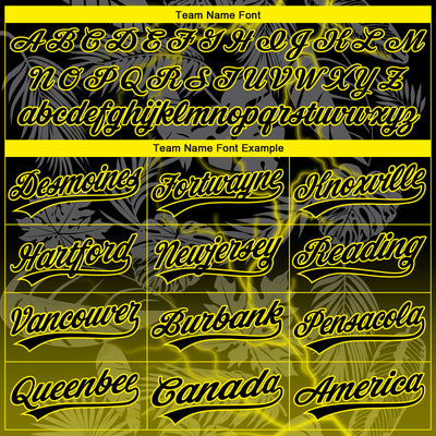 Custom Stitched Black Black-Light Yellow 3D Pattern Design Leopardo Sports Pullover Sweatshirt Hoodie