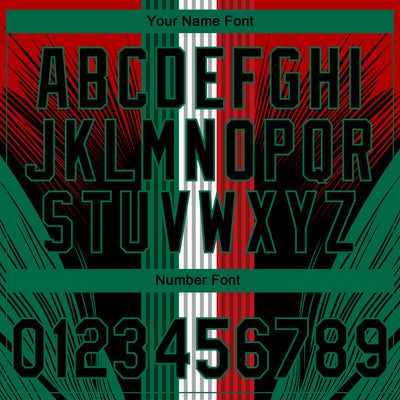 Custom Stitched Red Black-Kelly Green 3D Pattern Design Wolf Sports Pullover Sweatshirt Hoodie