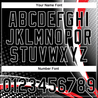 Custom Stitched Red Black-White 3D Pattern Design Wolf Sports Pullover Sweatshirt Hoodie