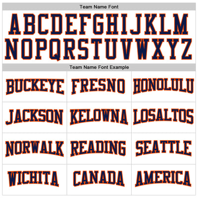 Custom White Navy-Orange 3D Pattern Design Game Day Edmonton Inspired Sports Pullover Sweatshirt Hoodie