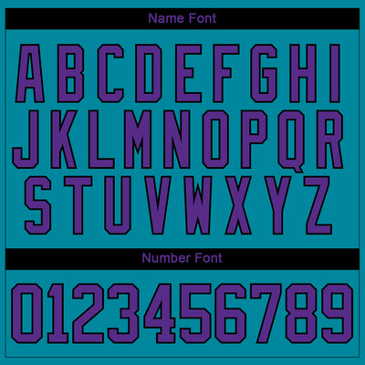 Custom Teal Purple Neon Green-Black 3D Pattern Fragment Art Hockey Lace Neck Jersey