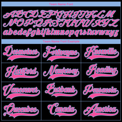 Custom Black Pink-Light Blue 3D Pattern Fragment Art Hockey Lace Neck Jersey