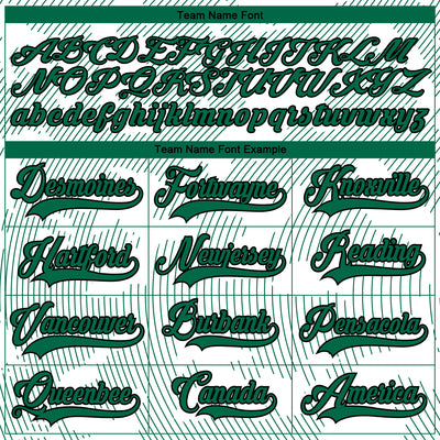 Custom White Kelly Green-Black 3D Pattern Curve Lines Hockey Lace Neck Jersey