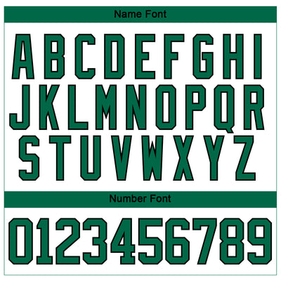 Custom White Kelly Green-Black 3D Pattern Curve Lines Hockey Lace Neck Jersey