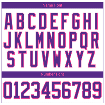 Custom White Purple-Pink 3D Pattern Curve Lines Hockey Lace Neck Jersey