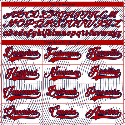 Custom White Red-Navy 3D Pattern Curve Lines Hockey Lace Neck Jersey