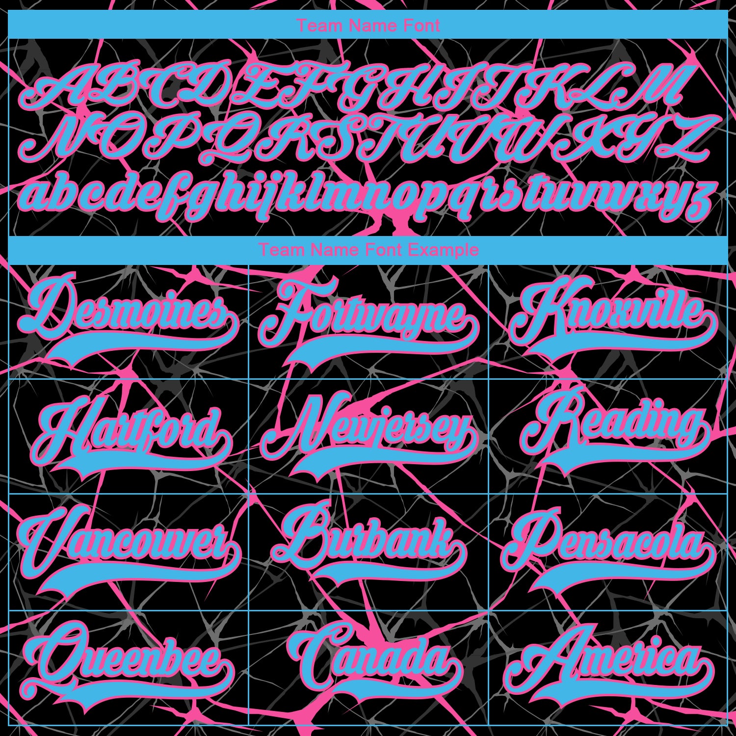 Custom Black Sky Blue-Pink 3D Pattern Abstract Network Hockey Lace Neck Jersey