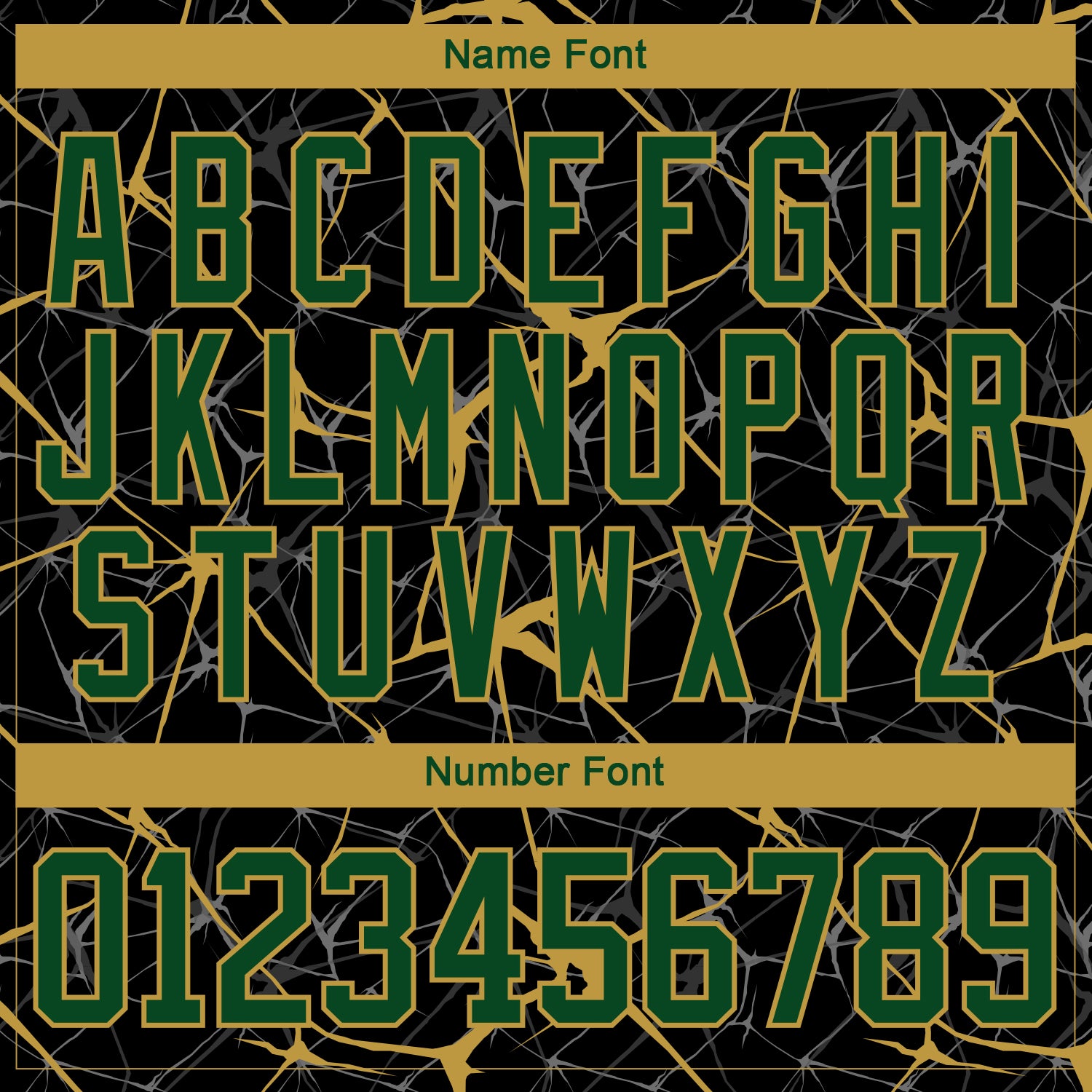 Custom Black Green-Old Gold 3D Pattern Abstract Network Hockey Lace Neck Jersey