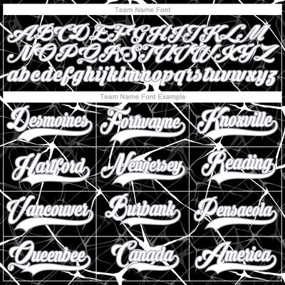 Custom Black White-Gray 3D Pattern Abstract Network Hockey Lace Neck Jersey