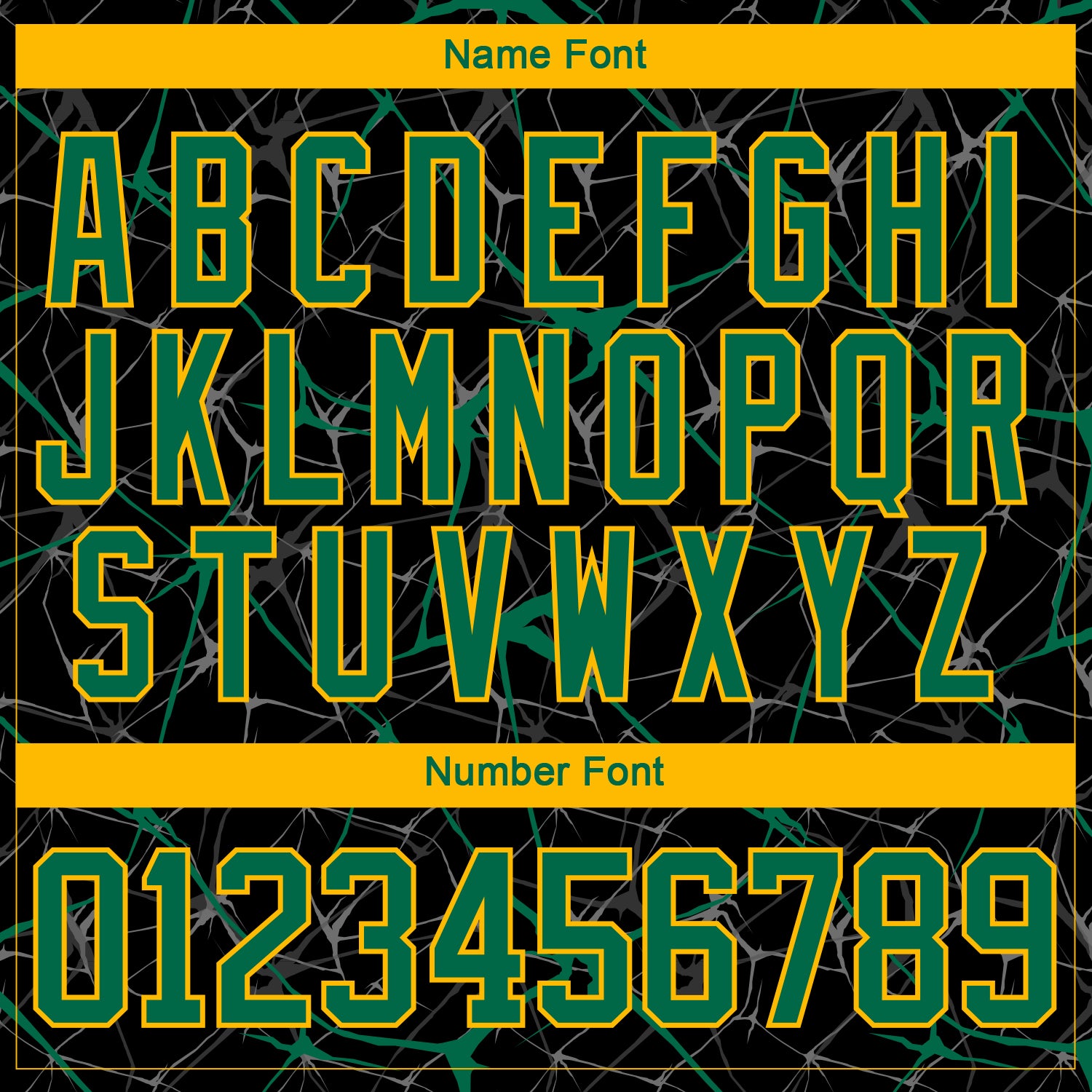 Custom Black Kelly Green-Gold 3D Pattern Abstract Network Hockey Lace Neck Jersey