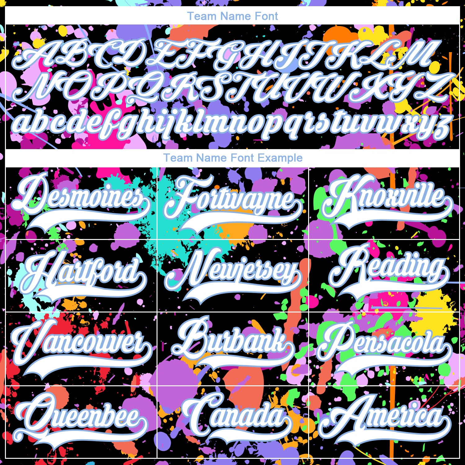 Custom Graffiti Pattern White Black-Light Blue 3D Pattern Splash Art Hockey Lace Neck Jersey