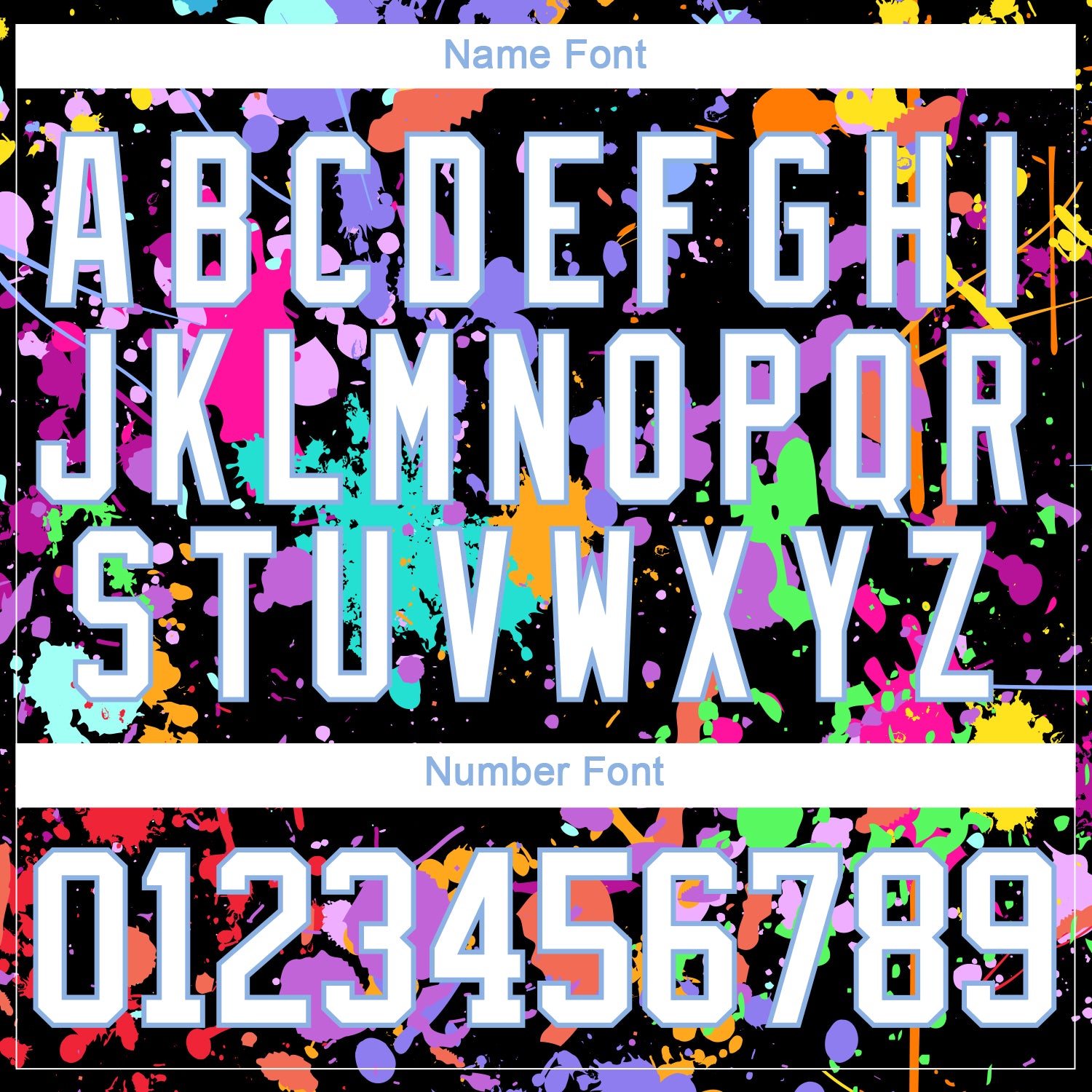 Custom Graffiti Pattern White Black-Light Blue 3D Pattern Splash Art Hockey Lace Neck Jersey